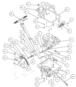 Section 01 Diagram and Parts List for SRX-150 172023-H MK Diamond Concrete Saw